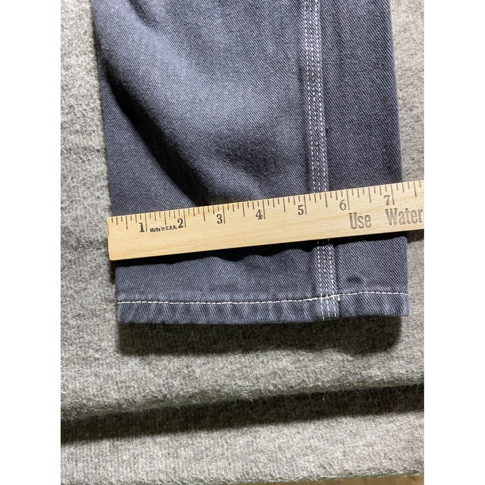 PacSun Carpenter Pants Charcoal Gray Contrast Stitch High Rise Denim 25 Grunge - Picture 6 of 11